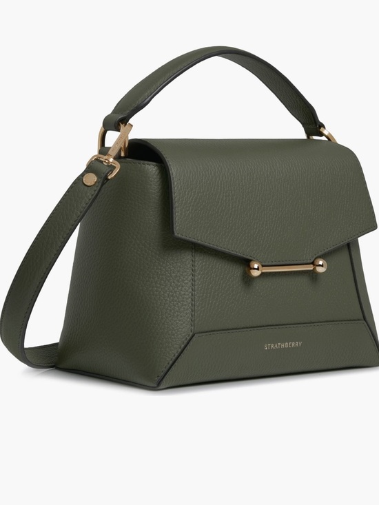 Strathberry Handbags - Strathberry Mosaic leather top handle bag Pine Green